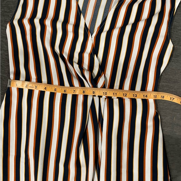 Leith Anthropologie Navy, Rust, and Ivory Sleeveless Dress- Size Medium - Picture 7 of 8